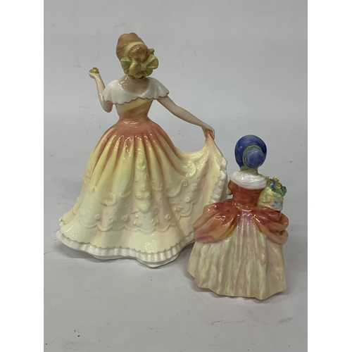 827 - TWO ROYAL DOULTON LADY FIGURES TO INCLUDE CISSIE HN 1809 AND DEBORAH HN 3644