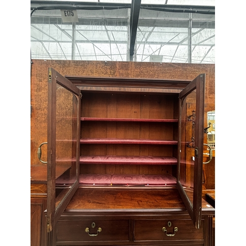 2509 - A 19TH CENTURY MAHOGANY CHEST OF TWO SHORT AND THREE LONG DRAWERS, 47.5