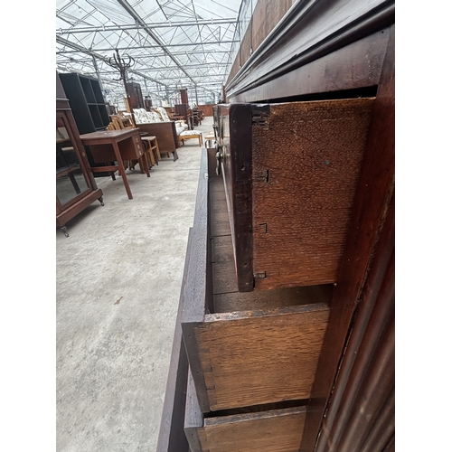 2509 - A 19TH CENTURY MAHOGANY CHEST OF TWO SHORT AND THREE LONG DRAWERS, 47.5