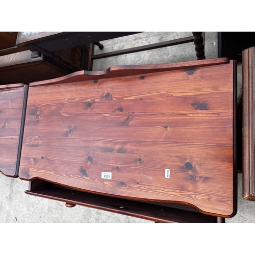 2535 - A PINE CHEST OF FOUR DRAWERS, 32
