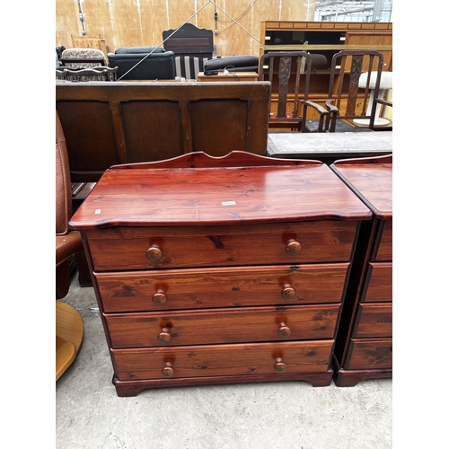2536 - A PINE CHEST OF FOUR DRAWERS, 32