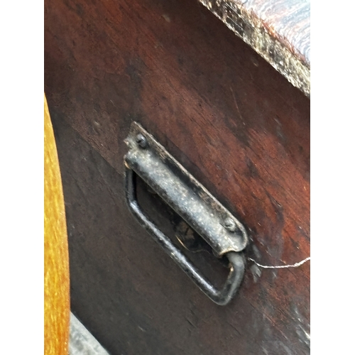 2566 - A LARGE PINE LATE VICTORIAN STORAGE CHEST, 68