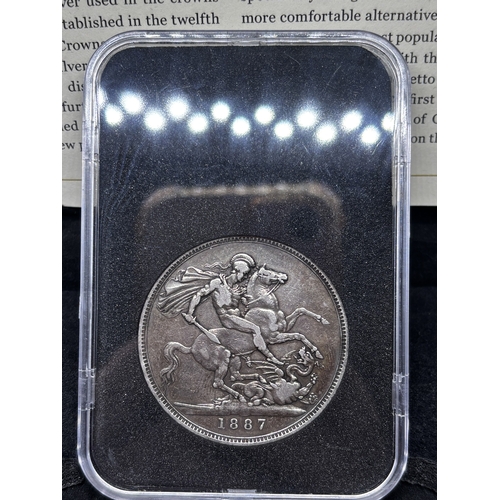 325 - A BOXED PROOF VICTORIA JUBILEE HEAD SILVER CROWN