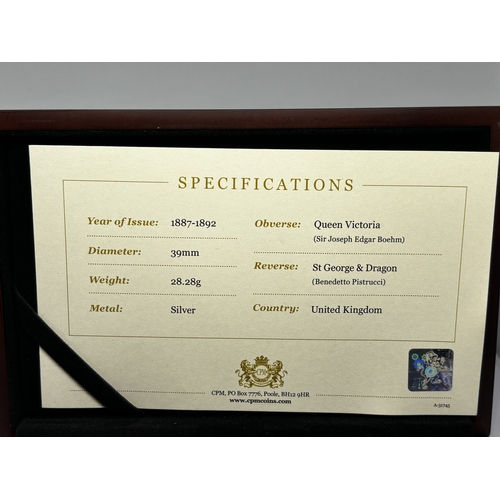 325 - A BOXED PROOF VICTORIA JUBILEE HEAD SILVER CROWN