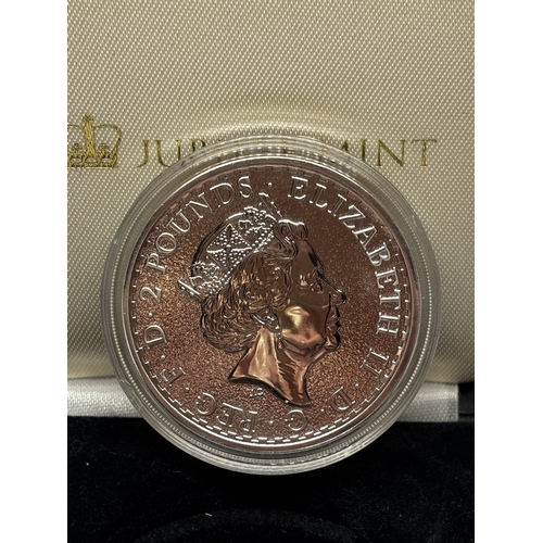 327 - A BOXED PROOF ELIZABETH II TWO POUND SILVER COIN