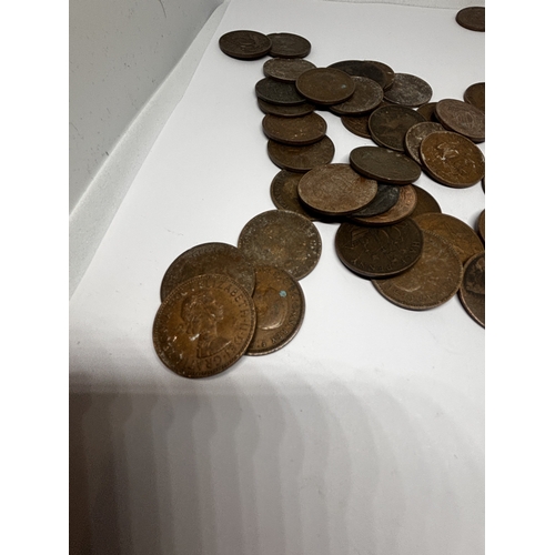 341 - A QUANTITY OF HALF PENNIES