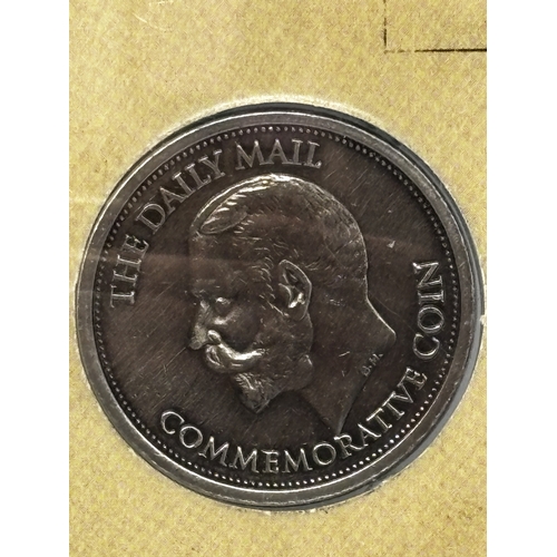 342 - TWO DAILY MAIL COMMEMORATIVE FIRST WORLD WAR KING'S SHILLINGS