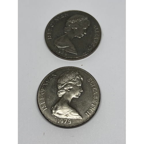 346 - TWO 1979 ISLE OF MAN CROWNS