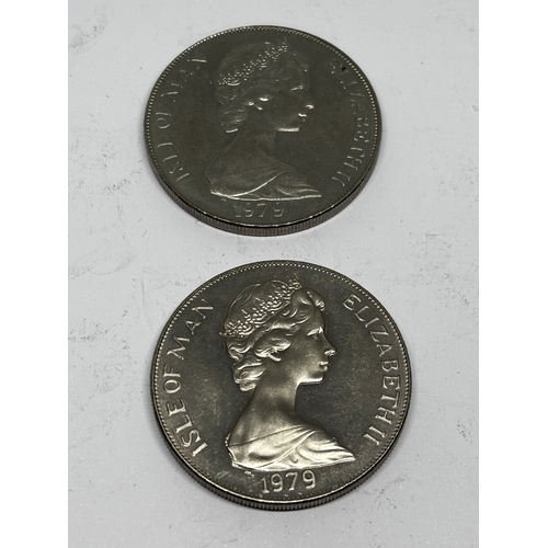 354 - TWO 1979 ISLE OF MAN CROWNS