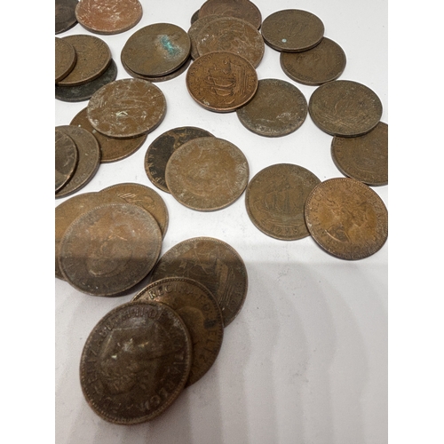 356 - A QUANITY OF HALF PENNIES