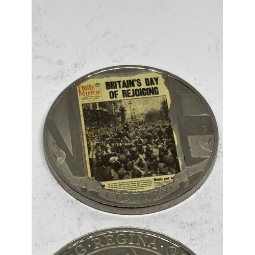 360 - TWO ELIZABETH II HALF CROWNS