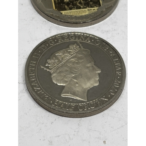 360 - TWO ELIZABETH II HALF CROWNS