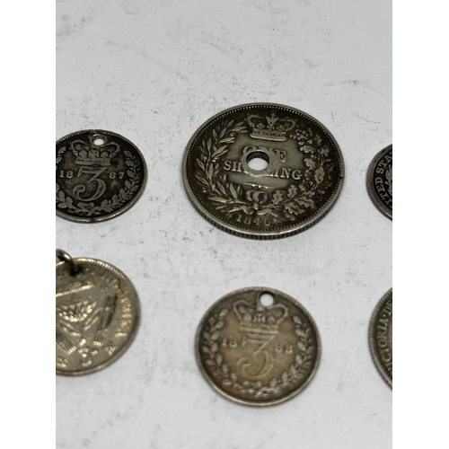362 - SIX ASSORTED SILVER COINS