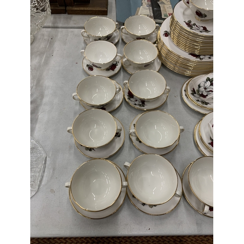217 - A VERY LARGE COLLECTION OF DINNERWARE OF THE SAME PATTERN, SOME MARKED SHELLEY