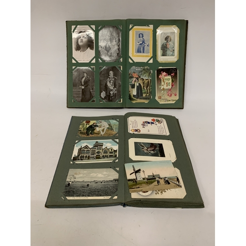 74 - TWO VINTAGE POSTCARDS ALBUMS WITH POSTCARDS