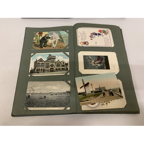 74 - TWO VINTAGE POSTCARDS ALBUMS WITH POSTCARDS