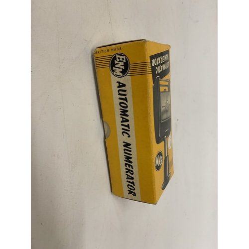 458 - AN ENM AUTOMATIC NUMERATOR IN ORIGINAL BOX WITH INK SACHET