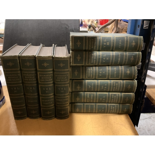 467 - A FULL SET OF TEN DISRAELI'S NOVELS AND TALES HARDBACK BOOKS