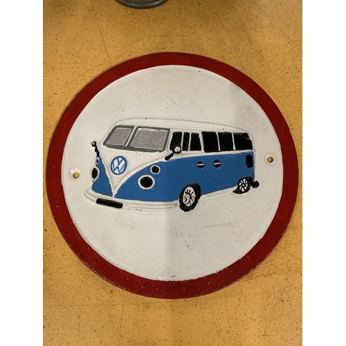 471 - A CAST VW CAMPER VAN SIGN