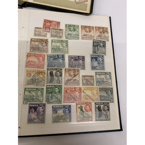 253 - FIVE STOCK ALBUMS OF MIXED STAMPS