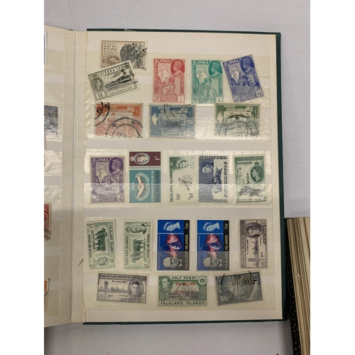 253 - FIVE STOCK ALBUMS OF MIXED STAMPS