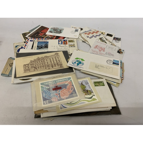 273 - A SELECTION OF FIRST DAY COVERS, POSTCARDS, LOOSE STAMPS ETC.