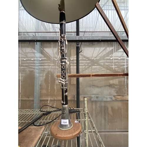 1548 - A TABLE LAMP FORMED FROM A SPECIAL CLARINET