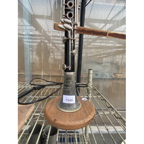 1548 - A TABLE LAMP FORMED FROM A SPECIAL CLARINET