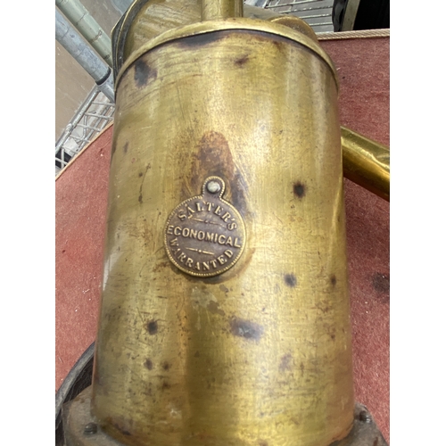 1574 - TWO VINTAGE BRASS MEAT JACKS