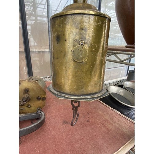 1574 - TWO VINTAGE BRASS MEAT JACKS