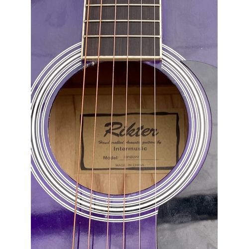 1603 - A PUROPLE RIKTER ACOUSTIC GUITAR