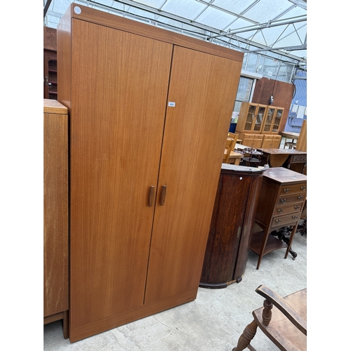 2684 - A G PLAN E GOMME RETRO TEAK TWO DOOR WARDROBE, 36