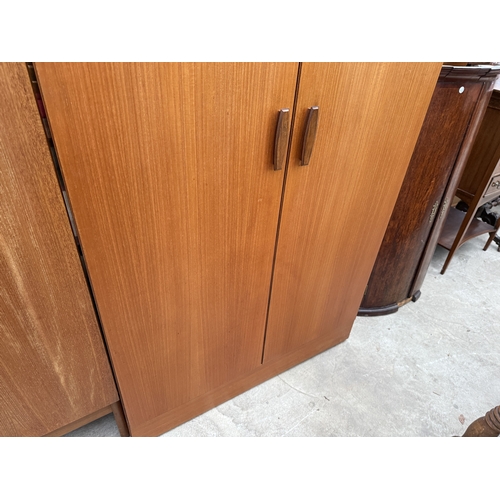 2684 - A G PLAN E GOMME RETRO TEAK TWO DOOR WARDROBE, 36