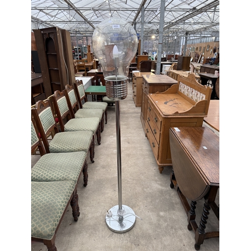 2692 - A STANDARD LAMP WITH THE TOP IN THE FORM OF A LIGHT BULB BEARING FEBRAL GROUP LTD LABEL