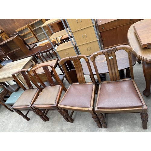 2697 - FOUR MID 20TH CENTURY DINING CHAIRS (2+2)