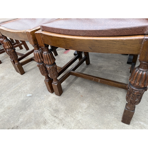 2697 - FOUR MID 20TH CENTURY DINING CHAIRS (2+2)