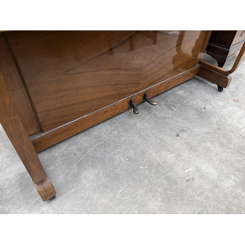 2701 - A WALNUT OVERSTRUNG PIANO, W.H. BARNES, LONDON