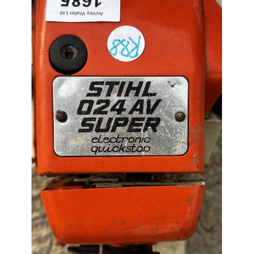 1685 - A STIHL 024 AV SUPER PETROL CHAINSAW