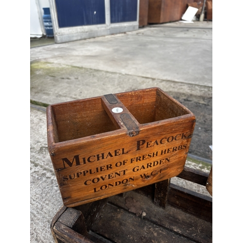 1686 - THREE VARIOUS WOODEN MONOGRAMED BOXES