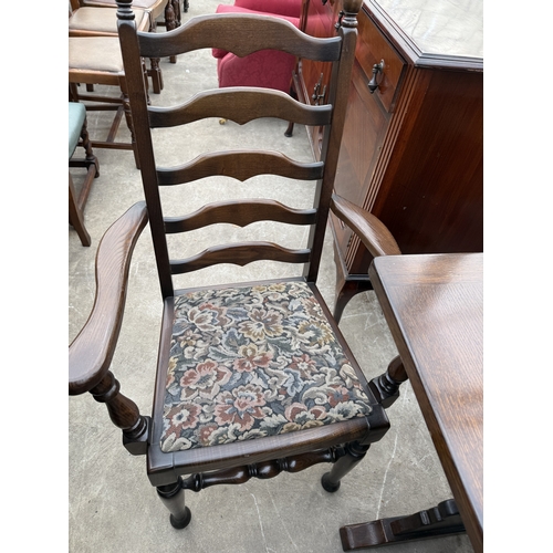 2716 - AN OAK REFECTORY TABLE, 66