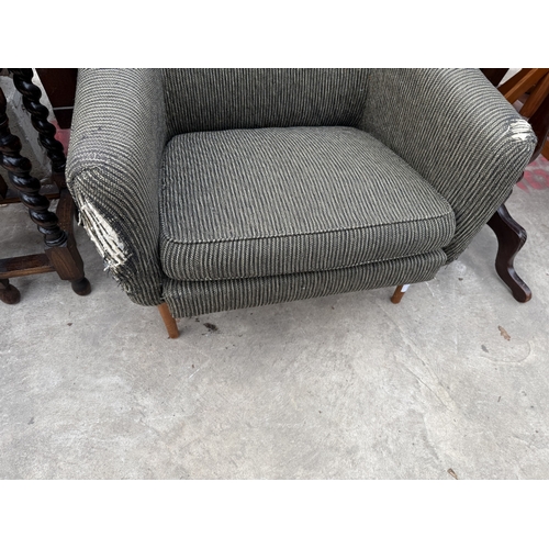2724 - A RETRO CLUB CHAIR ON TAPERING LEGS