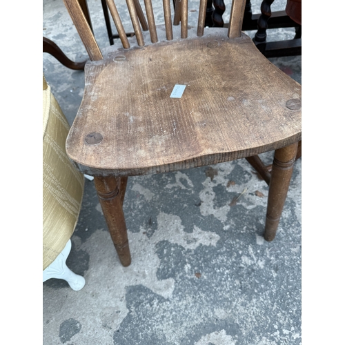 2770 - A BEECH WINDSOR STYLE KITCHEN CHAIR