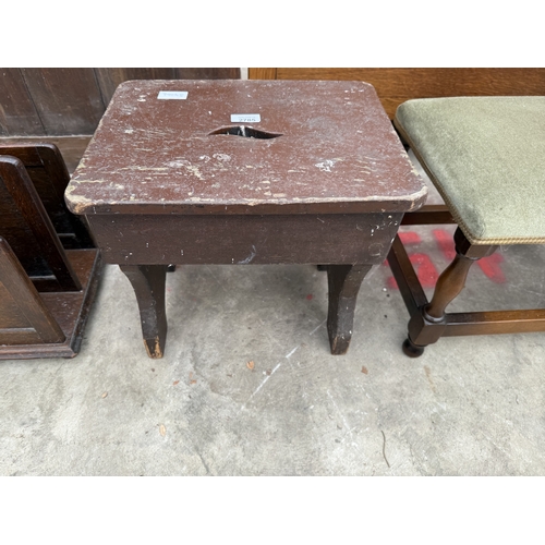 2785 - A PAINTED VICTORIAN LOW STOOL