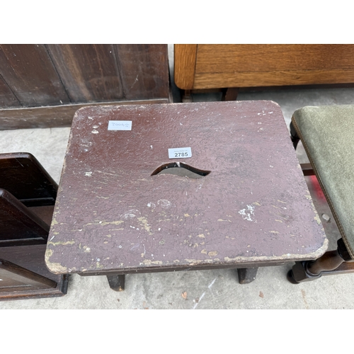 2785 - A PAINTED VICTORIAN LOW STOOL