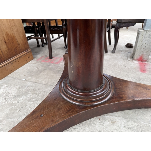2797 - A VICTORIAN MAHOGANY TILT TOP LOO TABLE, 52