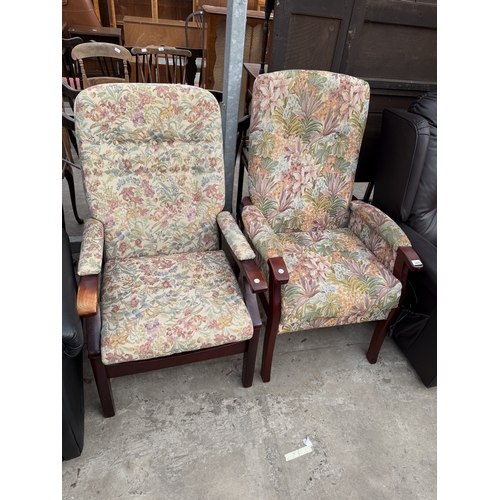 2800 - A PAIR OF NORMANDY FURNISHINGS FIRESIDE CHAIRS