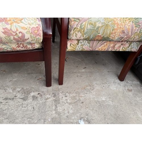 2800 - A PAIR OF NORMANDY FURNISHINGS FIRESIDE CHAIRS