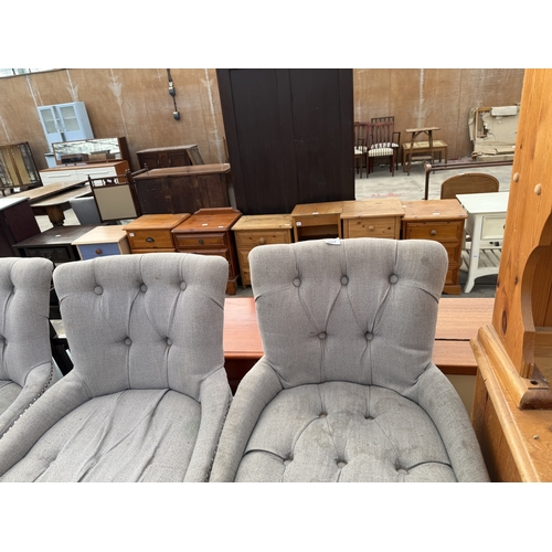 2817 - FOUR HIGH BACK BUTTONED KITCHEN STOOLS