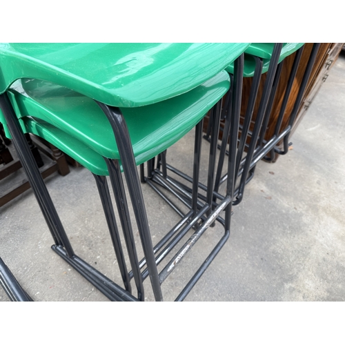 2831 - SIX METALFORM (WSM STOOL RANGE) STACKING STOOLS