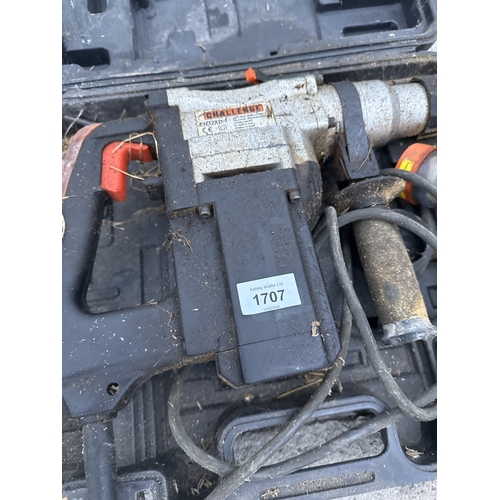 1707 - A CHALLENGE ELECTRIC SDS DRILL WITH CARRY CASE